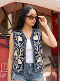 Midnight Garden Suzani Velvet Vest