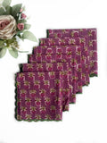 Violet Garden Scalloped Napkins (set of 6)