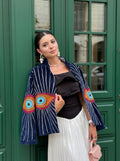 Midnight Eye Embroidered Velvet Suzani Jacket