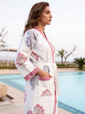Rose Garden Cotton Waffle Bathrobe