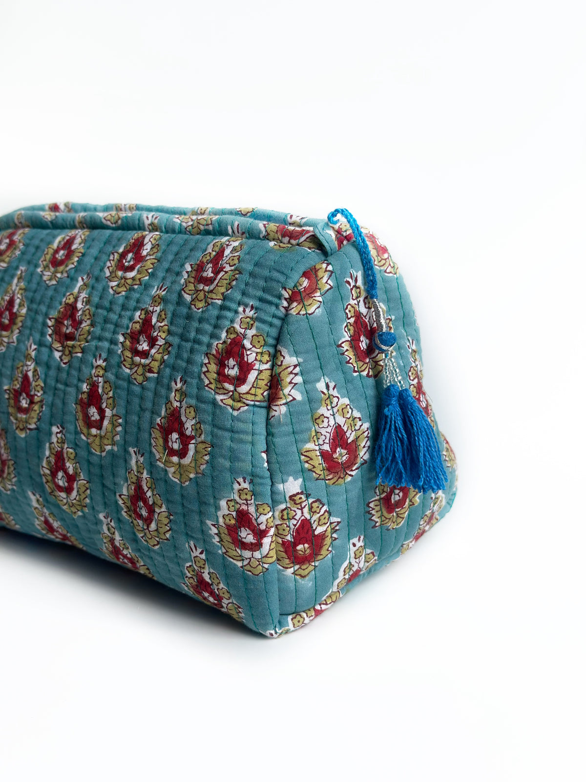 Turquoise Lotus Pouch (set of 3)