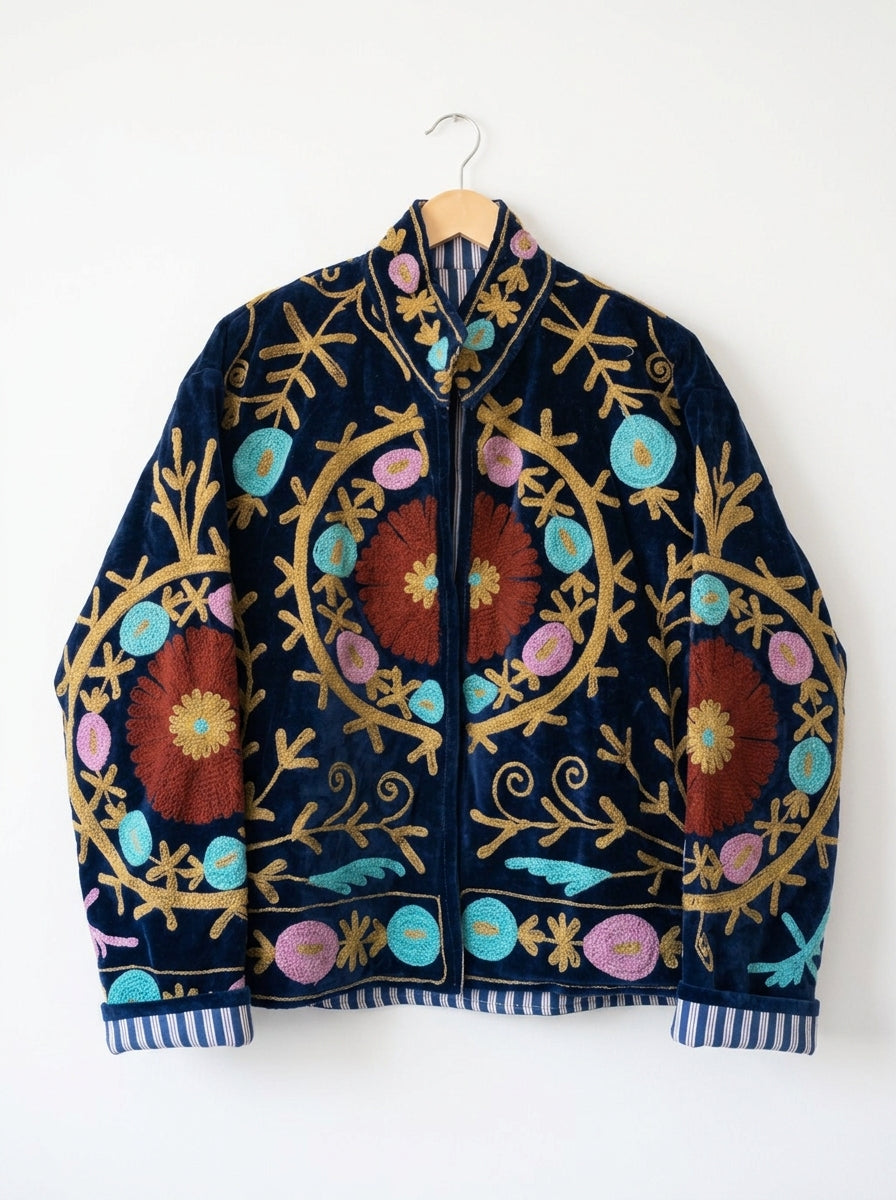 Midnight Garden Suzani Velvet Jacket
