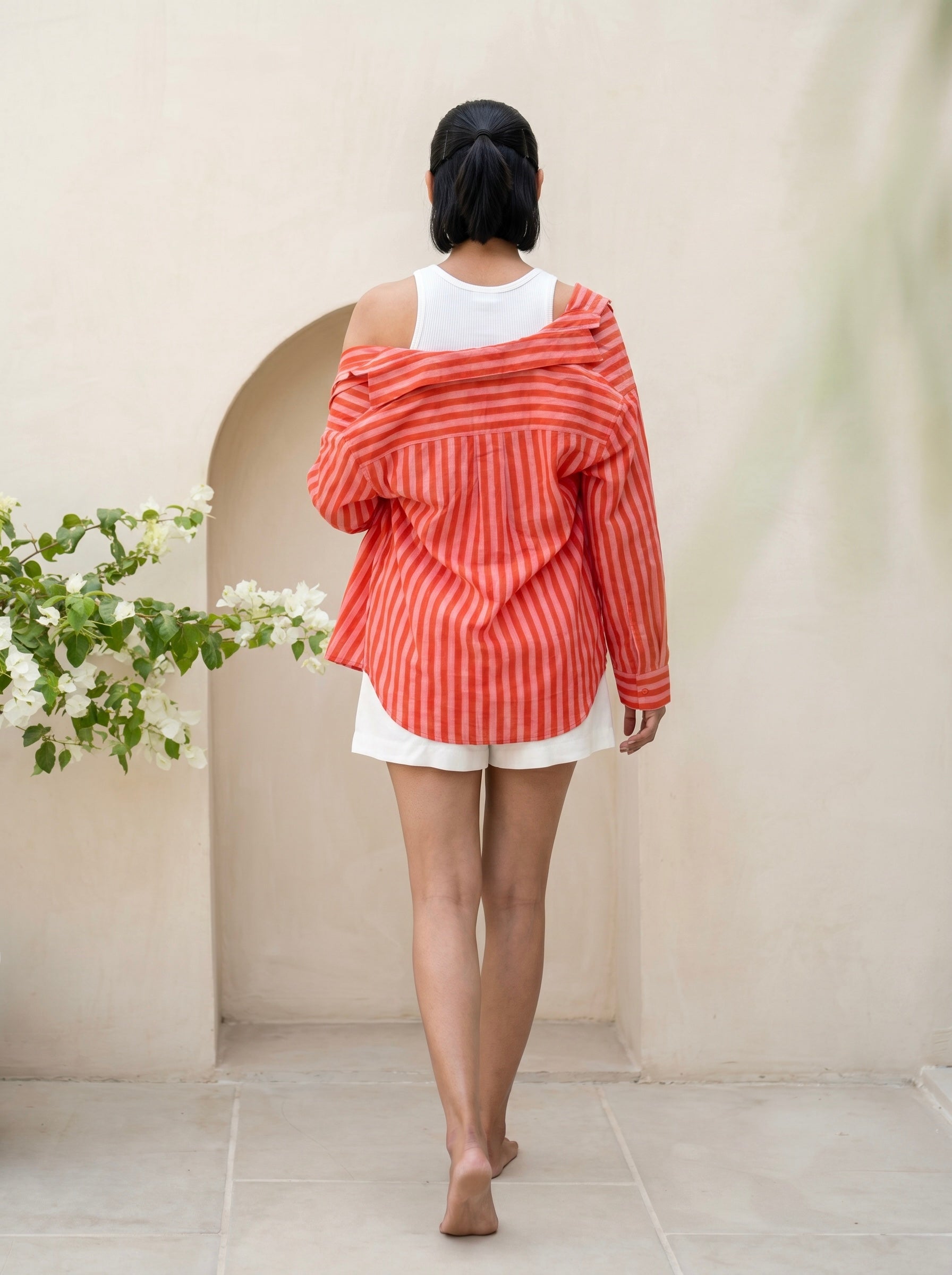 Sunset Orange Stripe Shirt