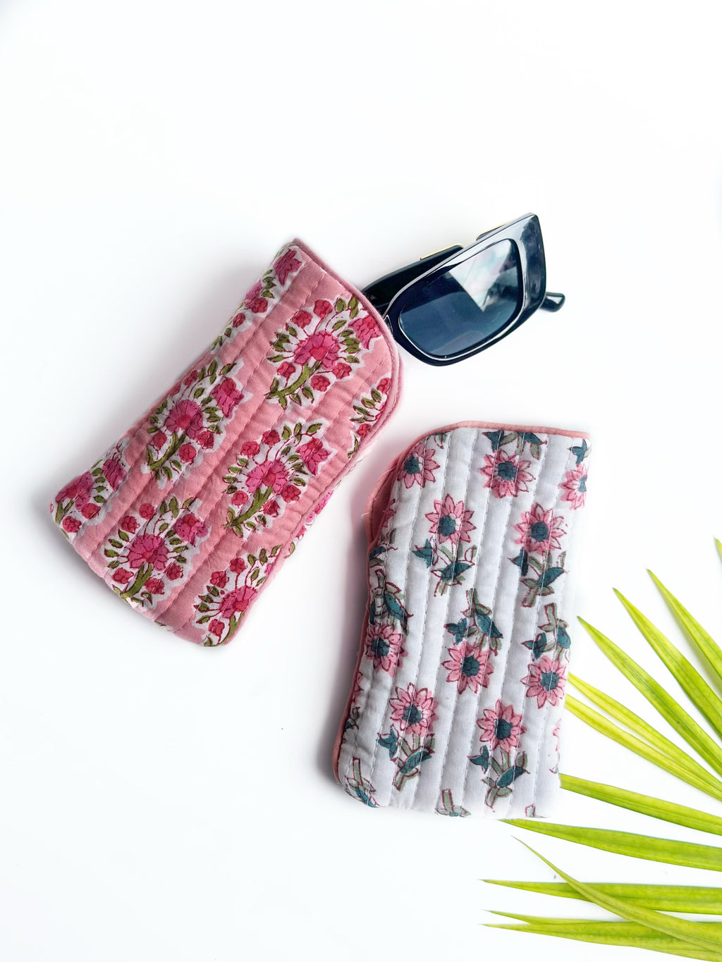 Handcrafted Quilted Cotton Sunglasses cases – Pack of 2