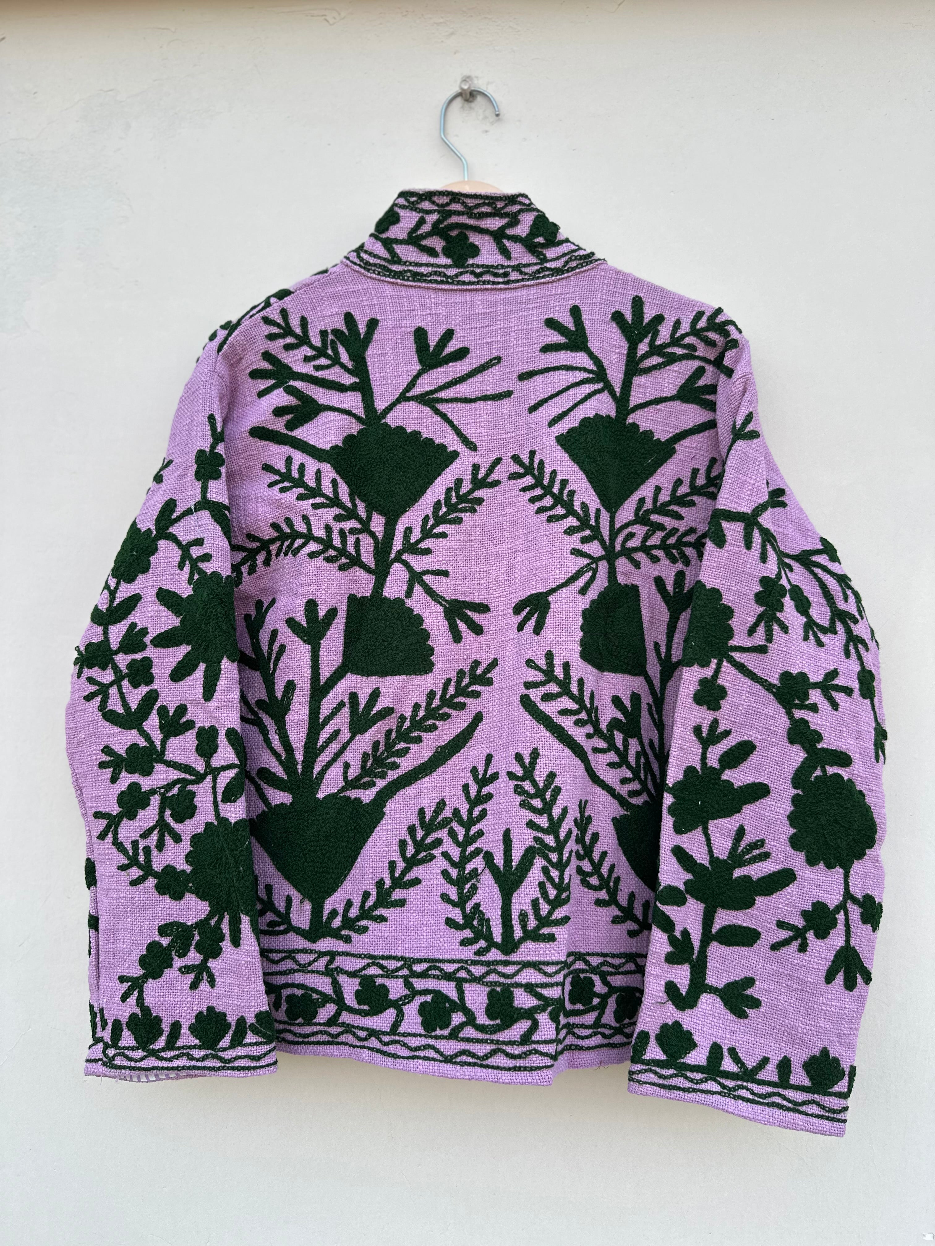 Lilac Suzani Embroidered TNT Jacket