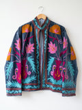 Grey Garden Floral Embroidered Velvet Jacket