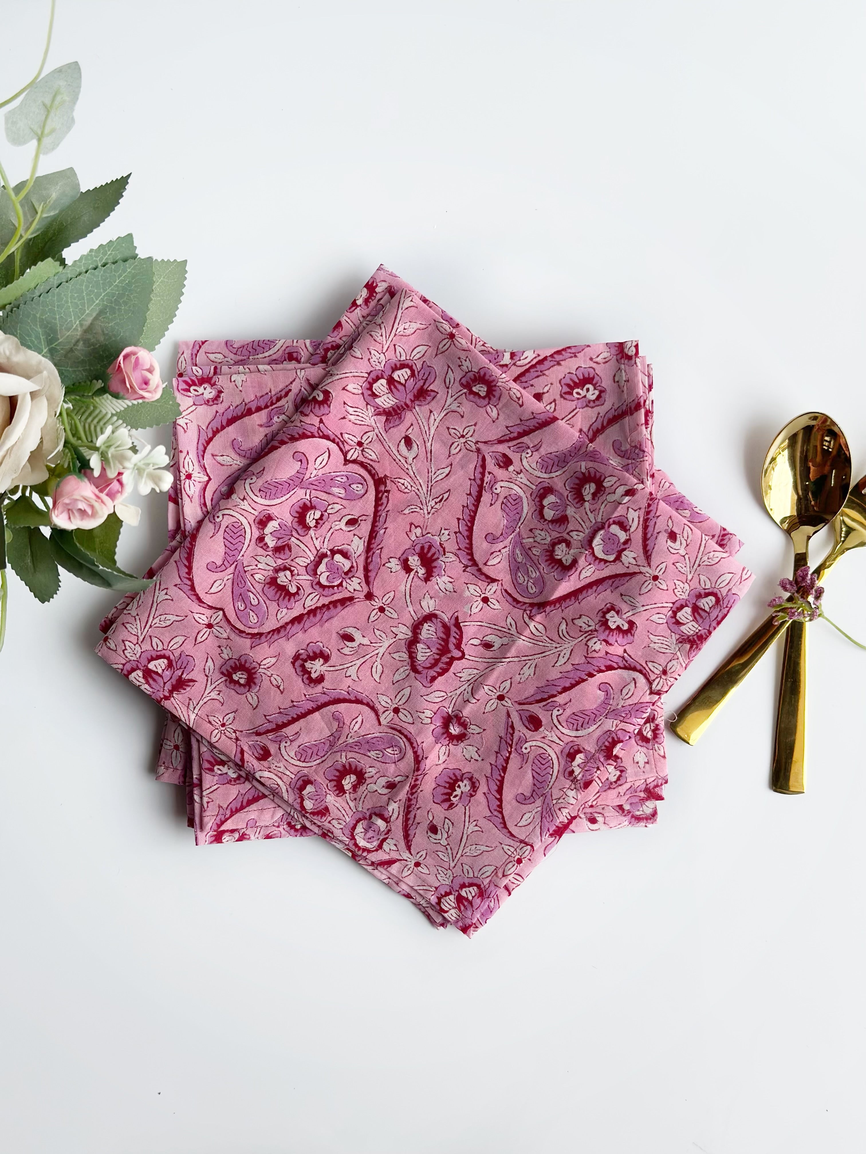 Rose Paisley Garden Cotton Napkin (Set of 6)