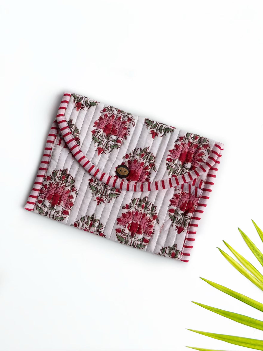 Handcrafted Quilted Cotton Pouch Set – Pack of 5 Assorted Prints