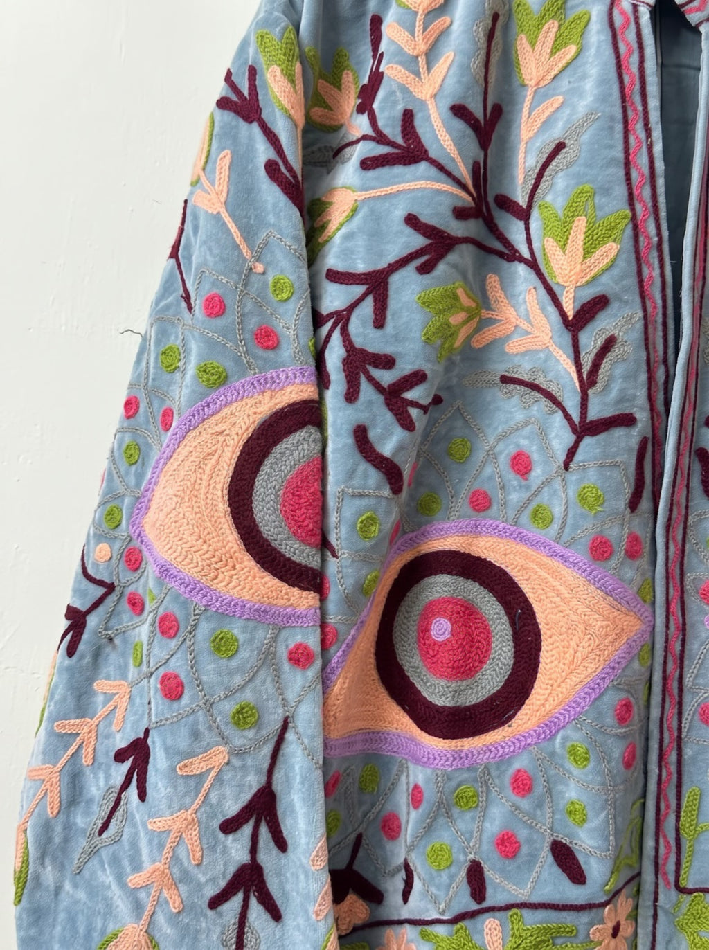 Sky Blue Suzani Eye Jacket