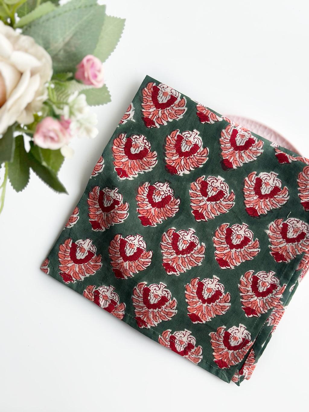 Olive bloom Cotton Napkin (Set of 6)