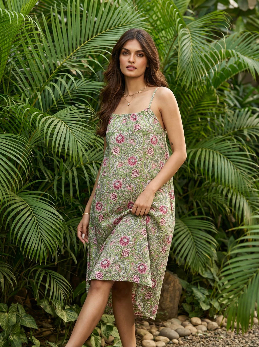 Meadow Blossom Midi Dress