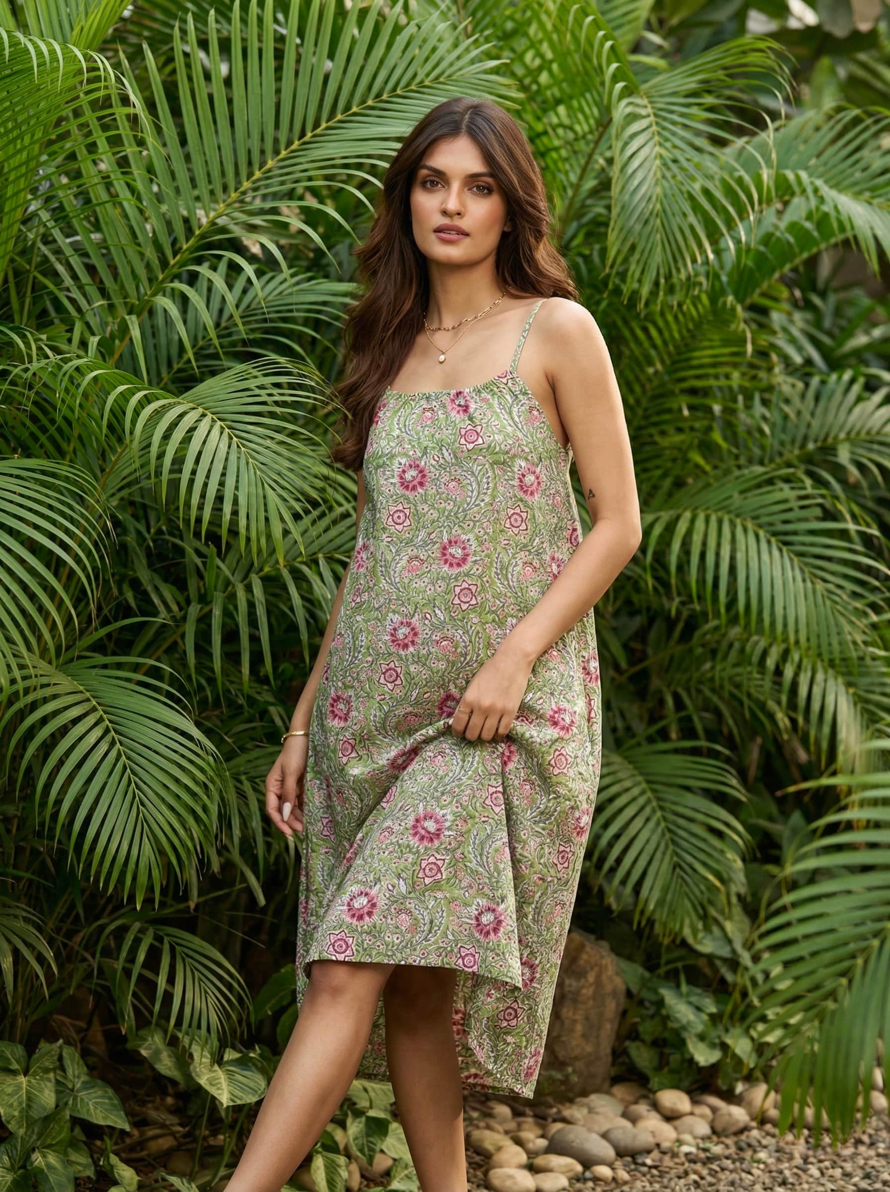 Meadow Blossom Midi Dress