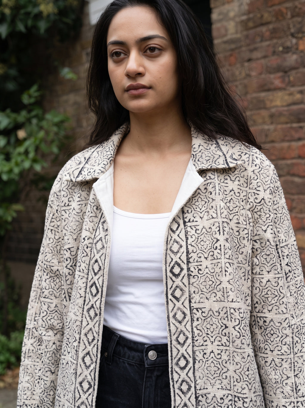 Ivory Garden Block Print TNT Jacket