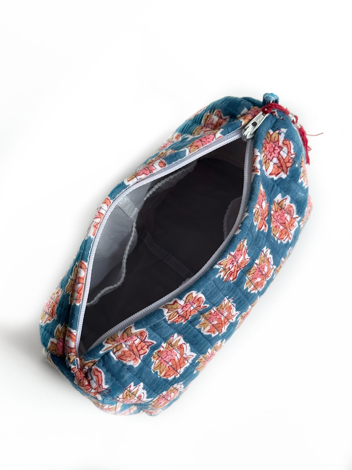 Blue Blossom Quilted Pouch (set of 3)
