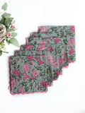 Rose Meadow Scalloped Napkins (set of 6)
