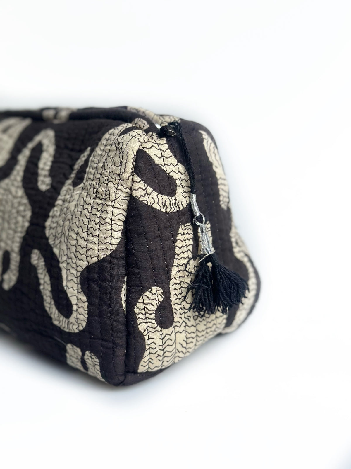 Midnight Tiger Quilted Pouch (set of 3)