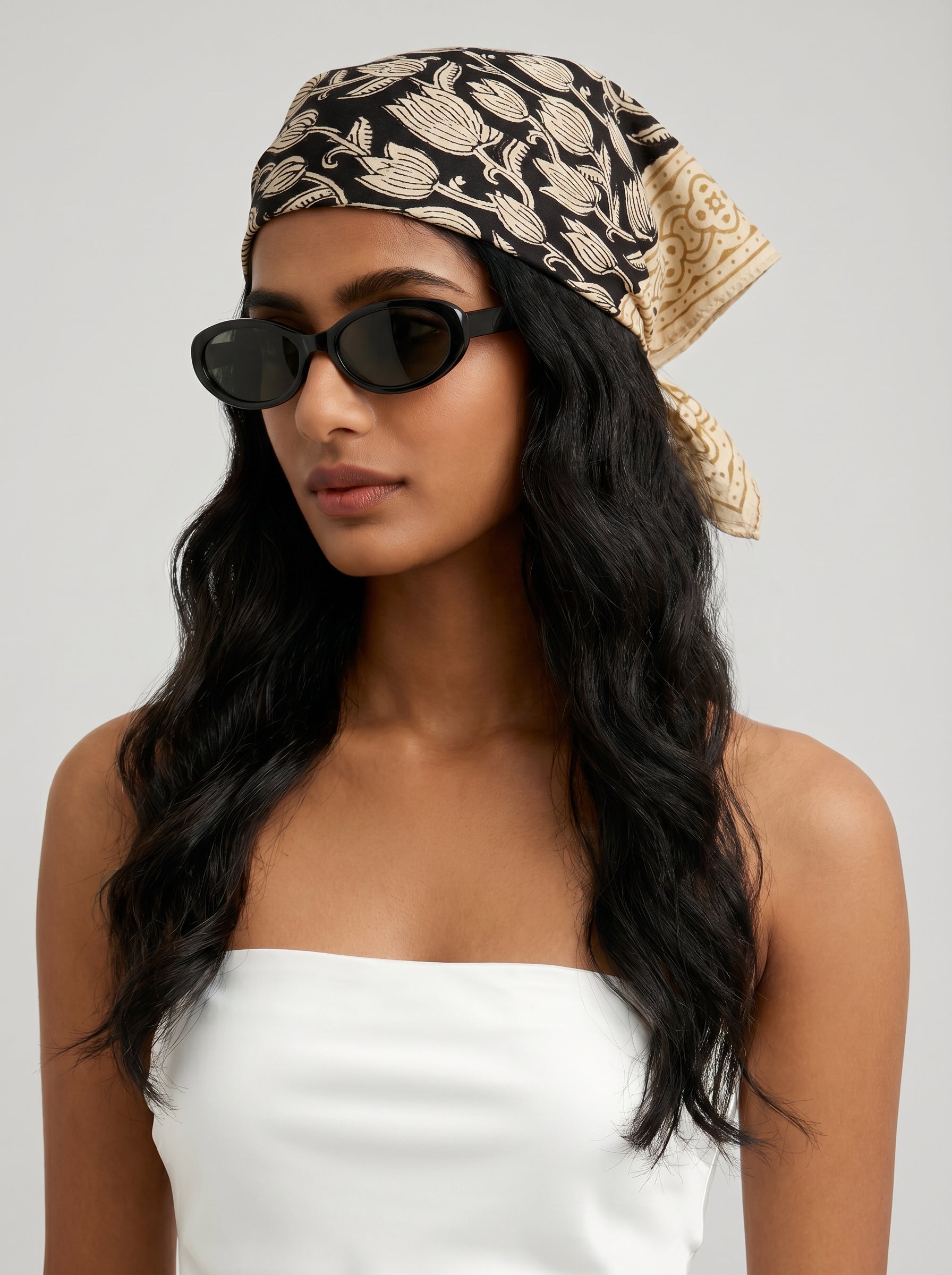 Lotus Noir Cotton Bandana (Pack of 2)