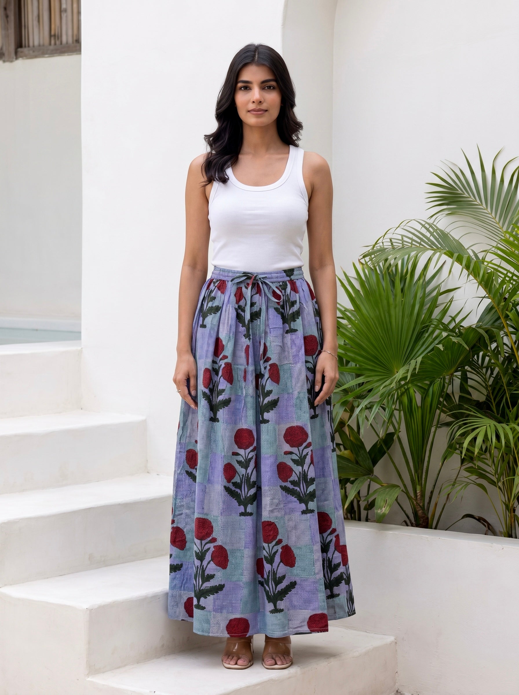 Vintage Rose Floral Skirt
