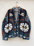 Midnight Daisy Embroidered Velvet Jacket