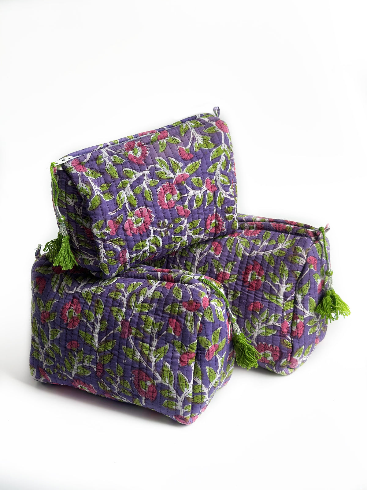 Violet Garden Pouch (set of 3)