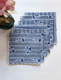 Classic Blue Stripe Printed Napkins