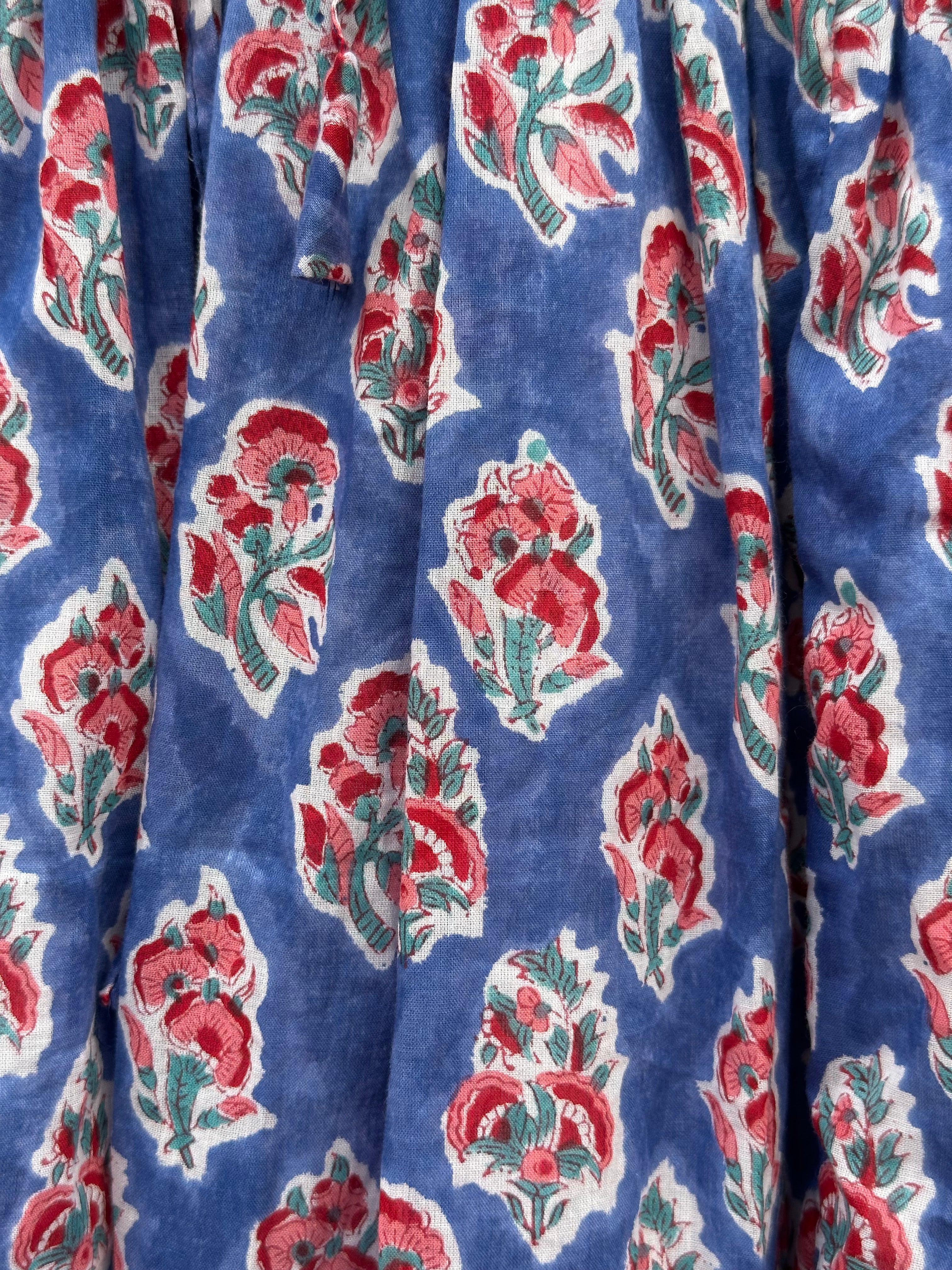 Blue Buti Cotton Maxi Skirt