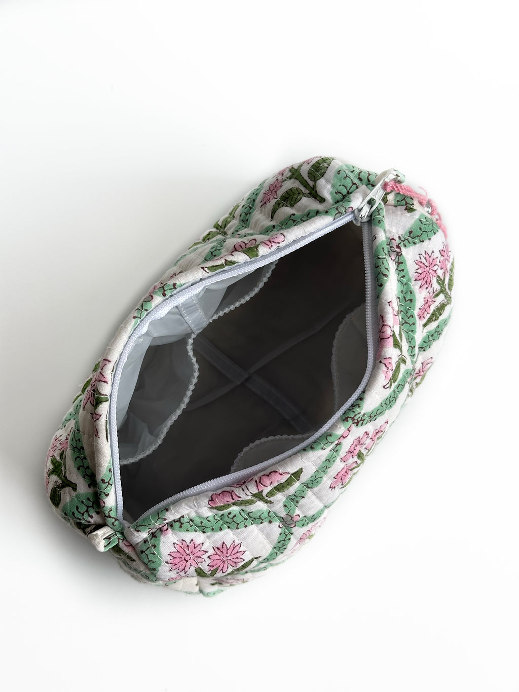 Mint Garden Quilted Pouch (set of 3)