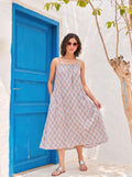 Grey Buti Cotton Halter Midi Dress