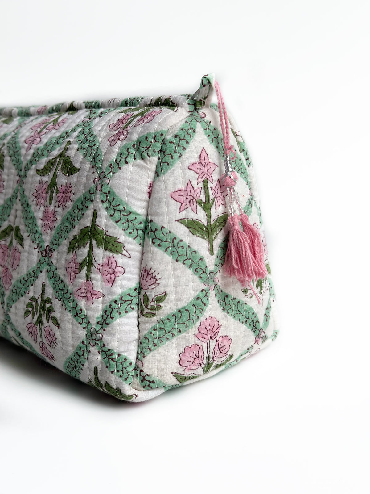 Mint Garden Quilted Pouch (set of 3)