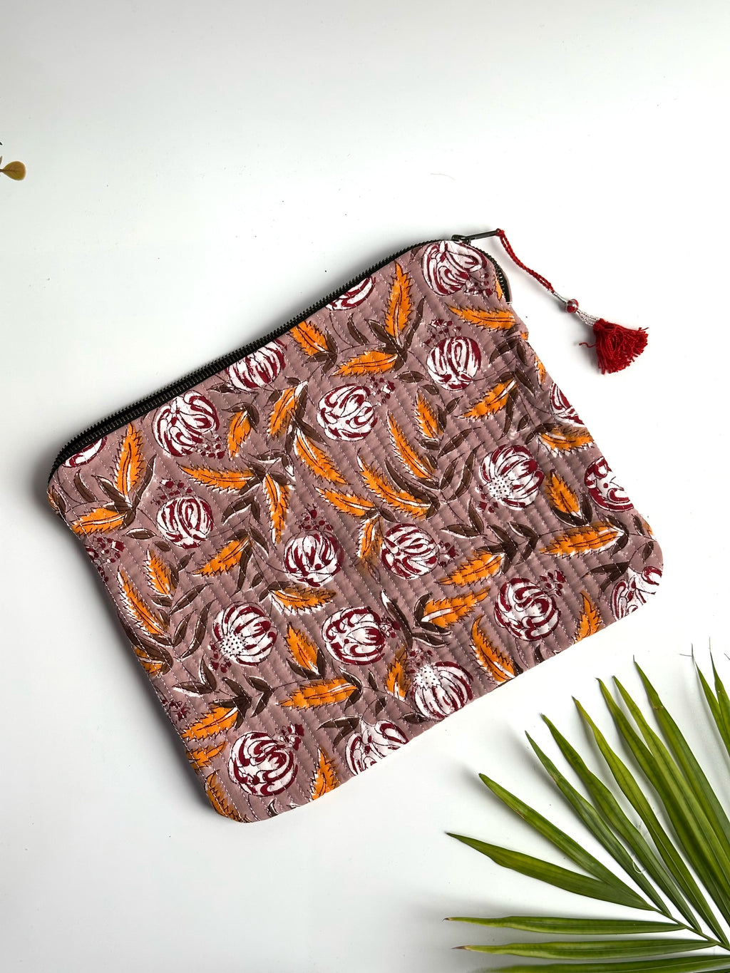Rosewood Bloom Quilted Laptop & Ipad Sleeve