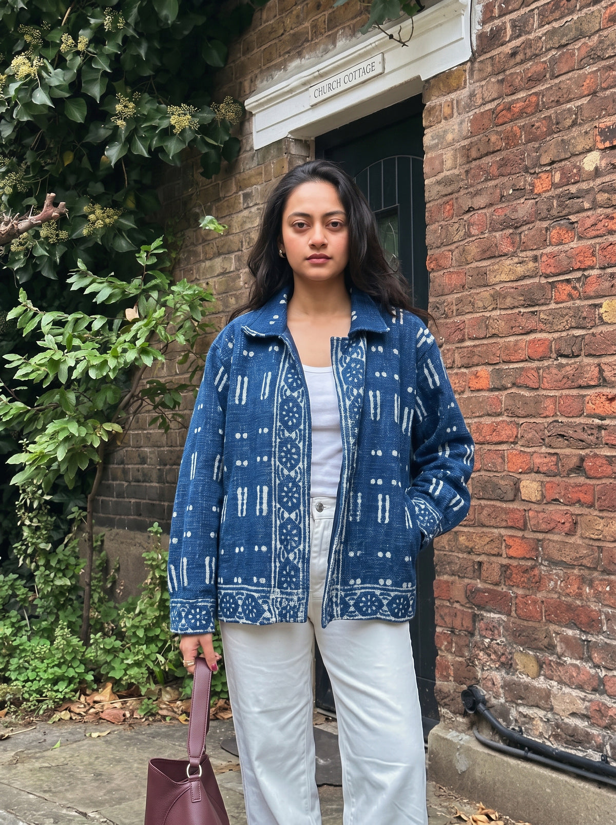 Indigo Dash Block Print TNT Jacket