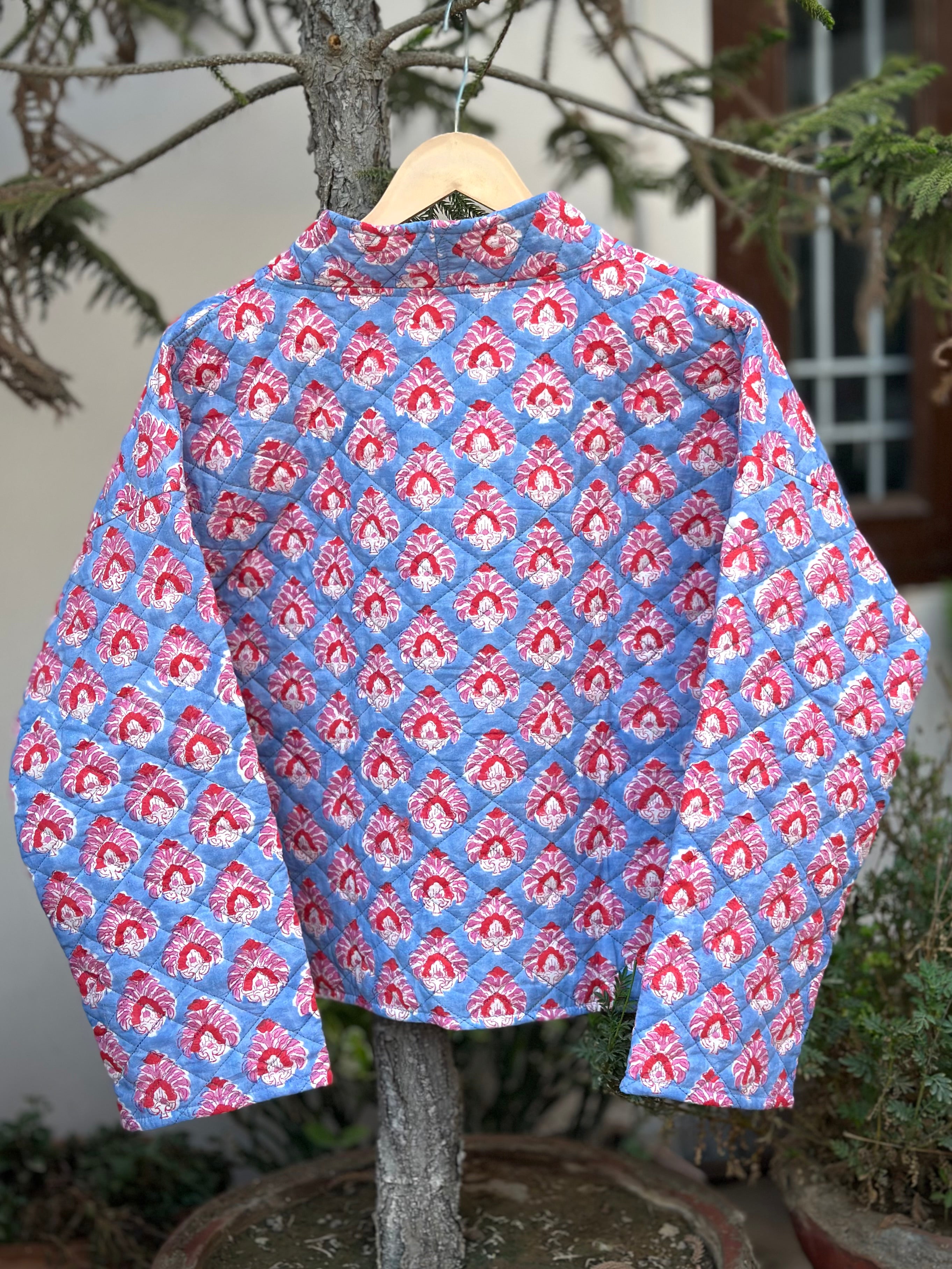 Bluebell Charm Reversible Quilted Jacket
