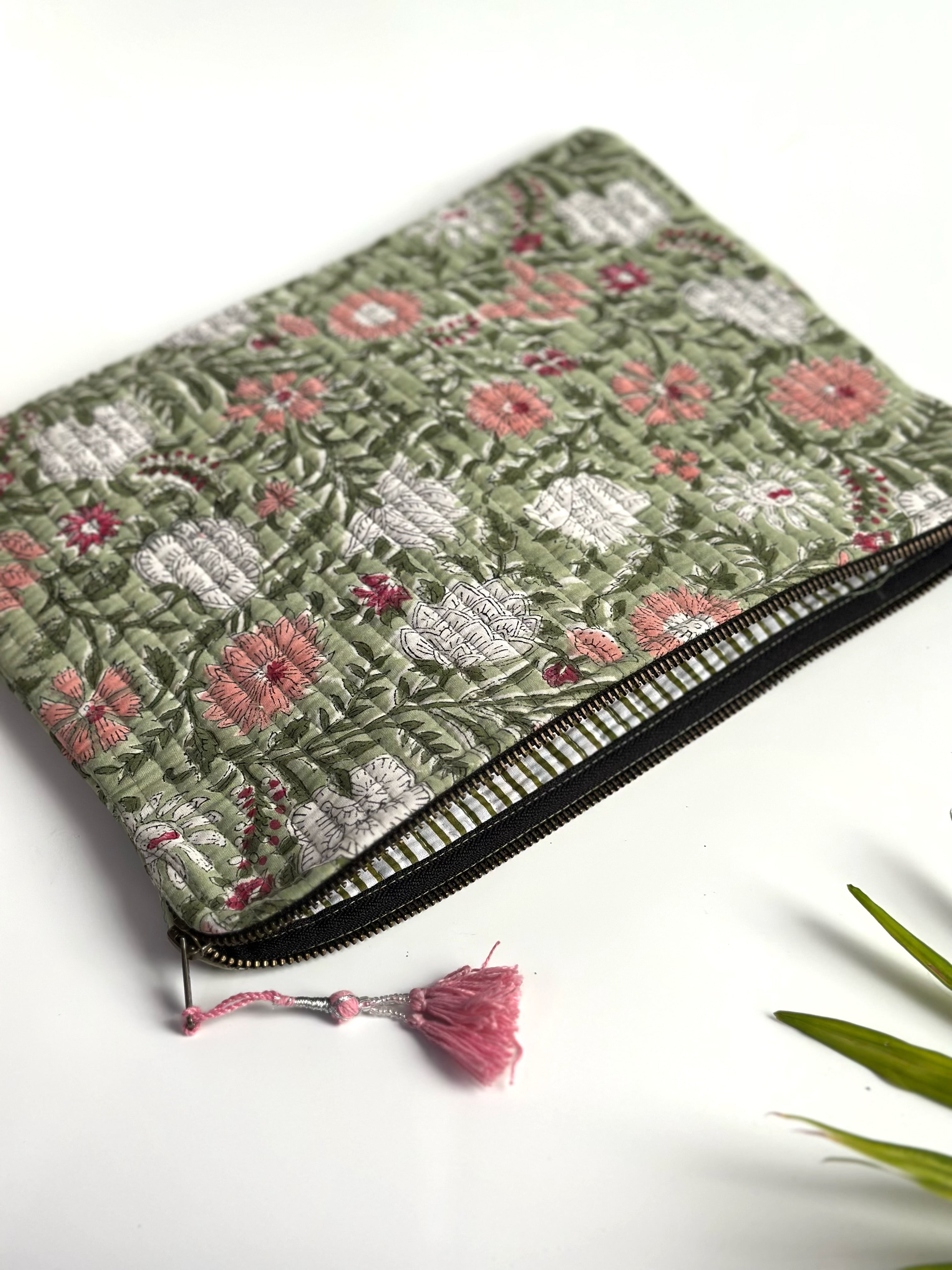 Sage Garden Quilted Laptop & Ipad Sleeve