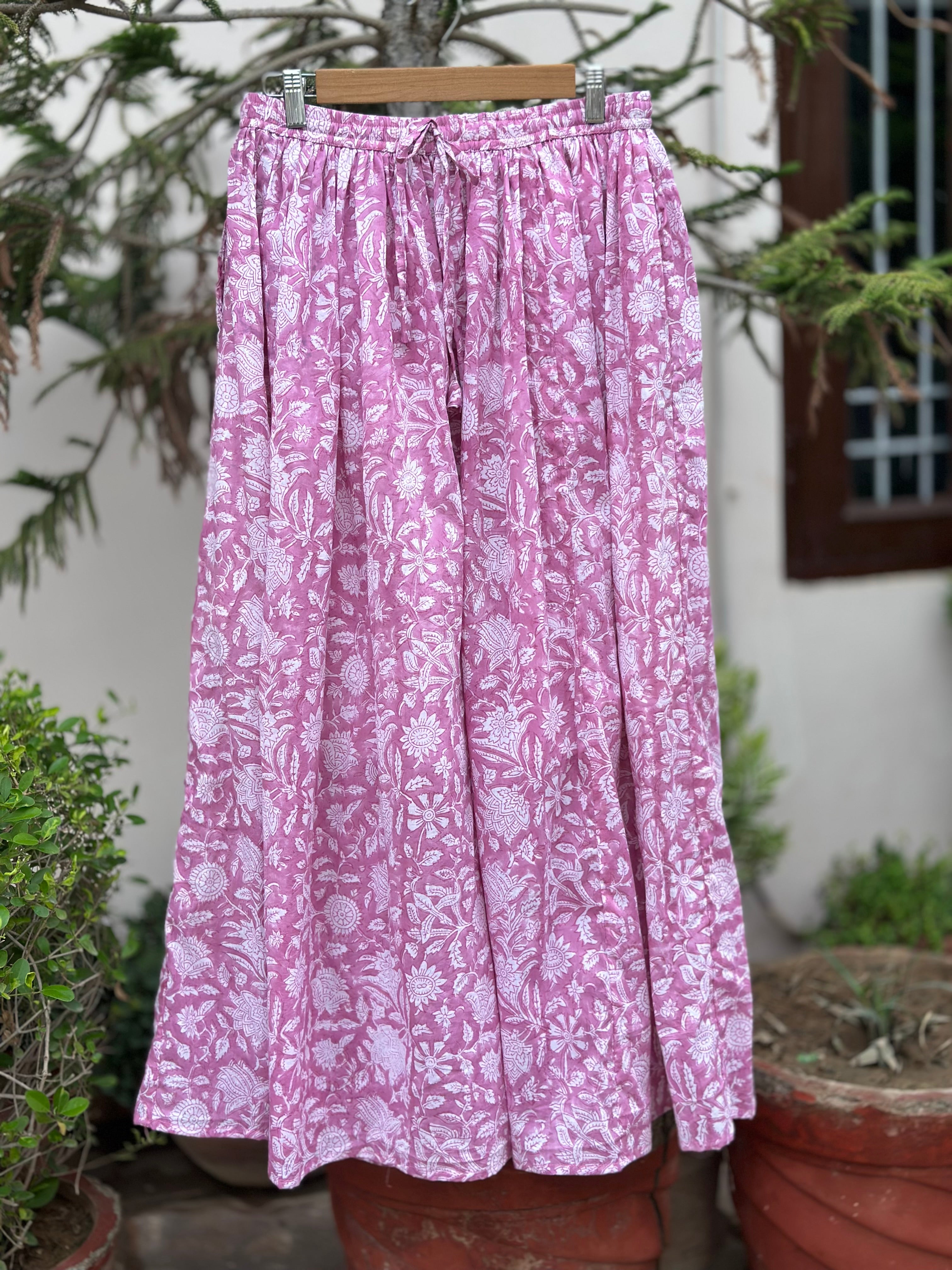 Lavender Meadow Cotton Maxi Skirt
