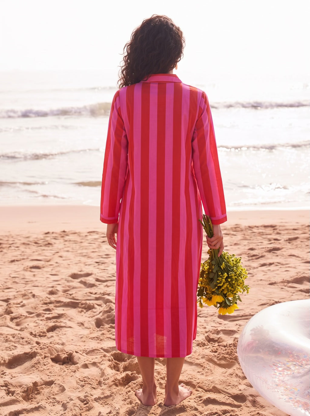 Candy Stripe Cotton Shirt Dress