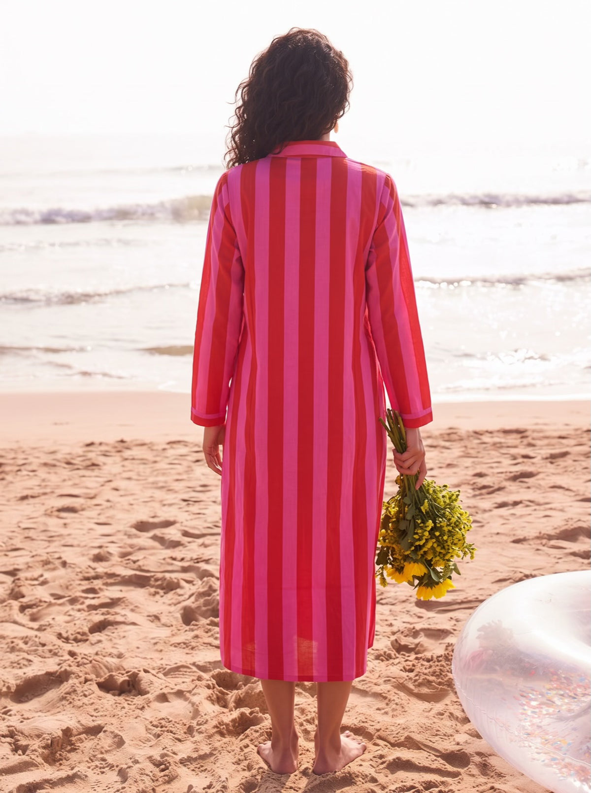 Candy Stripe Cotton Shirt Dress