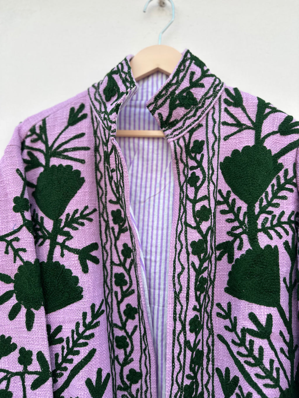 Lilac Suzani Embroidered TNT Jacket