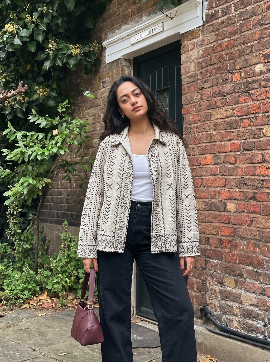 Ivory Tribal Block Print TNT Jacket