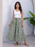 Sage Bloom Maxi Skirt