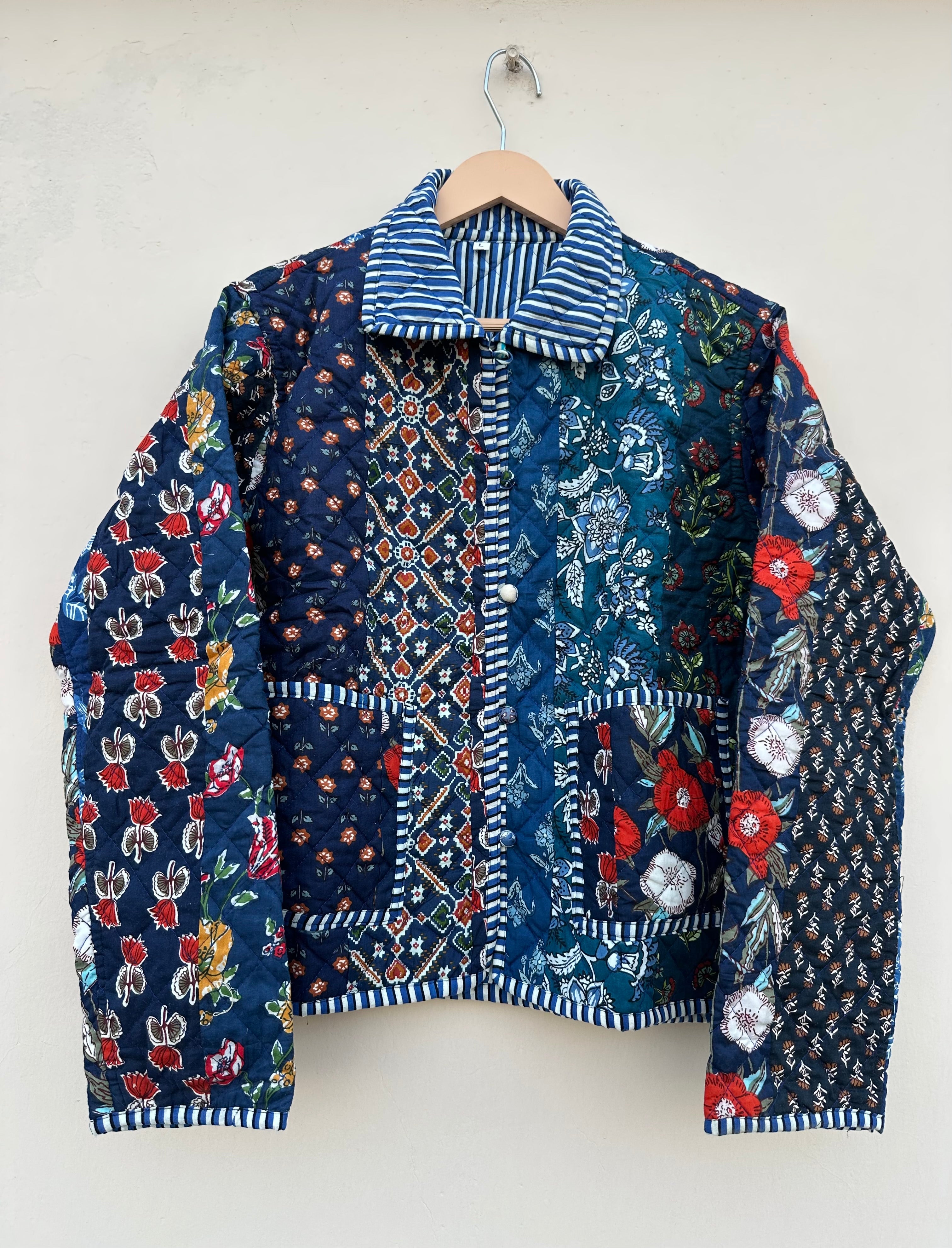 Indigo Dreams Patchwork Quilt Jacket