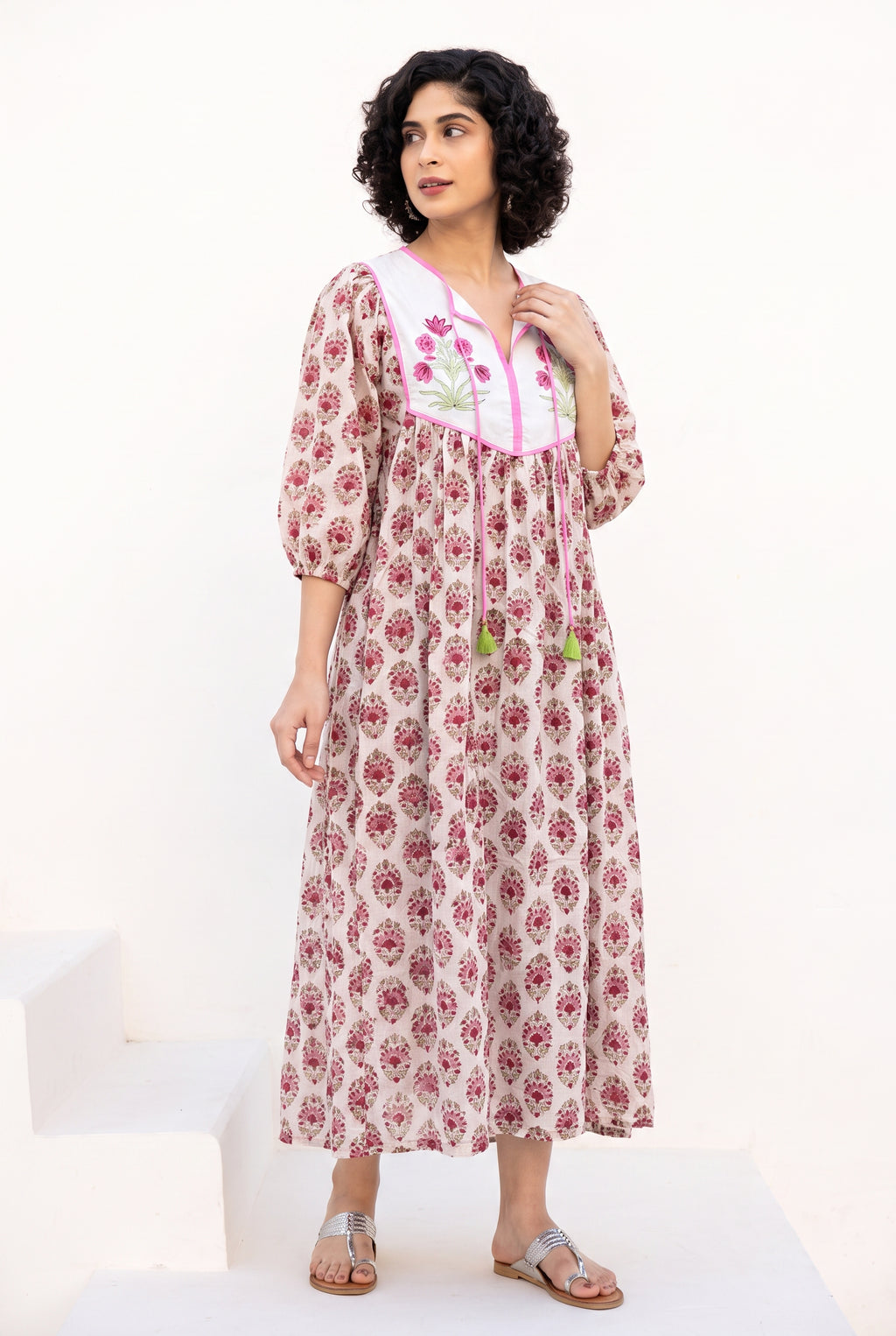 Blush Bloom Buta Cotton Printed Dresses