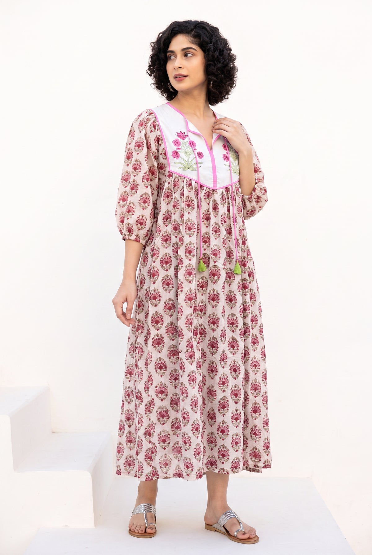 Blush Bloom Buta Cotton Printed Dresses