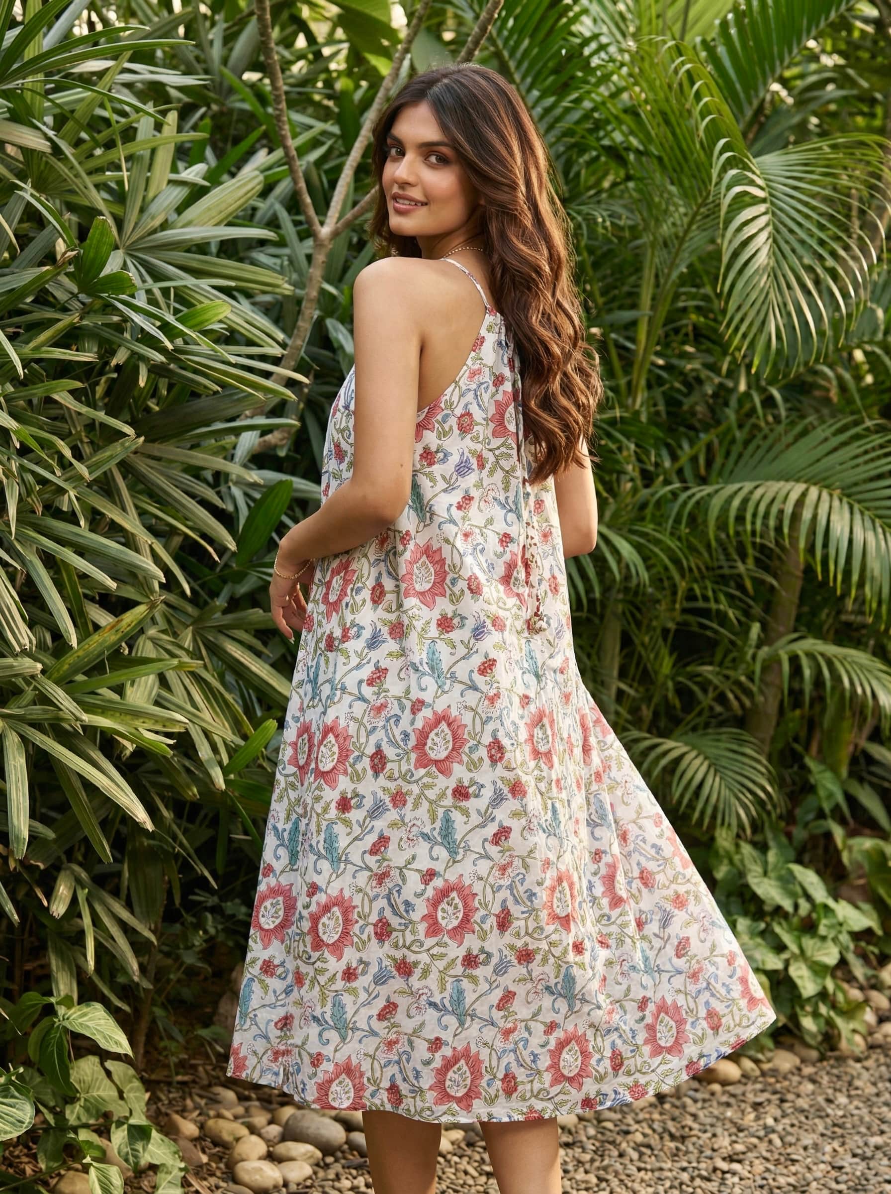 Ivory Garden Midi Dress