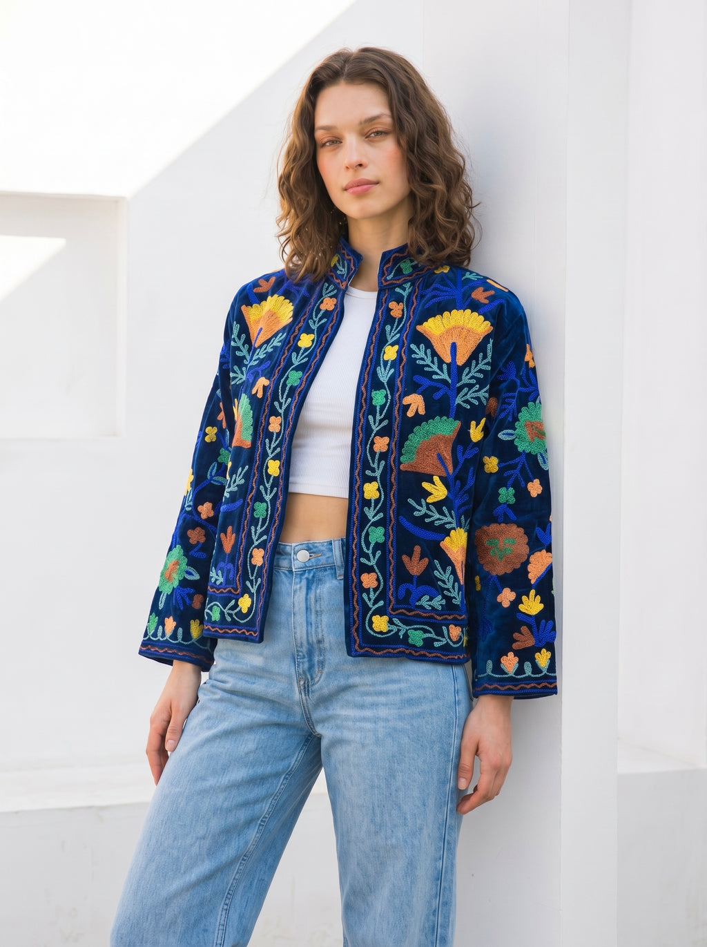 Royal Blue Heritage Embroidered Jacket