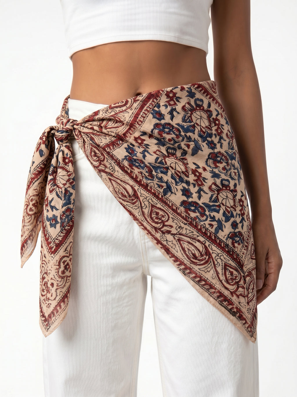 Ivory Bloom Cotton Bandana (Pack of 2)