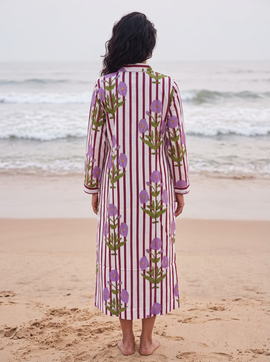 Wildflower Stripe Cotton Dress