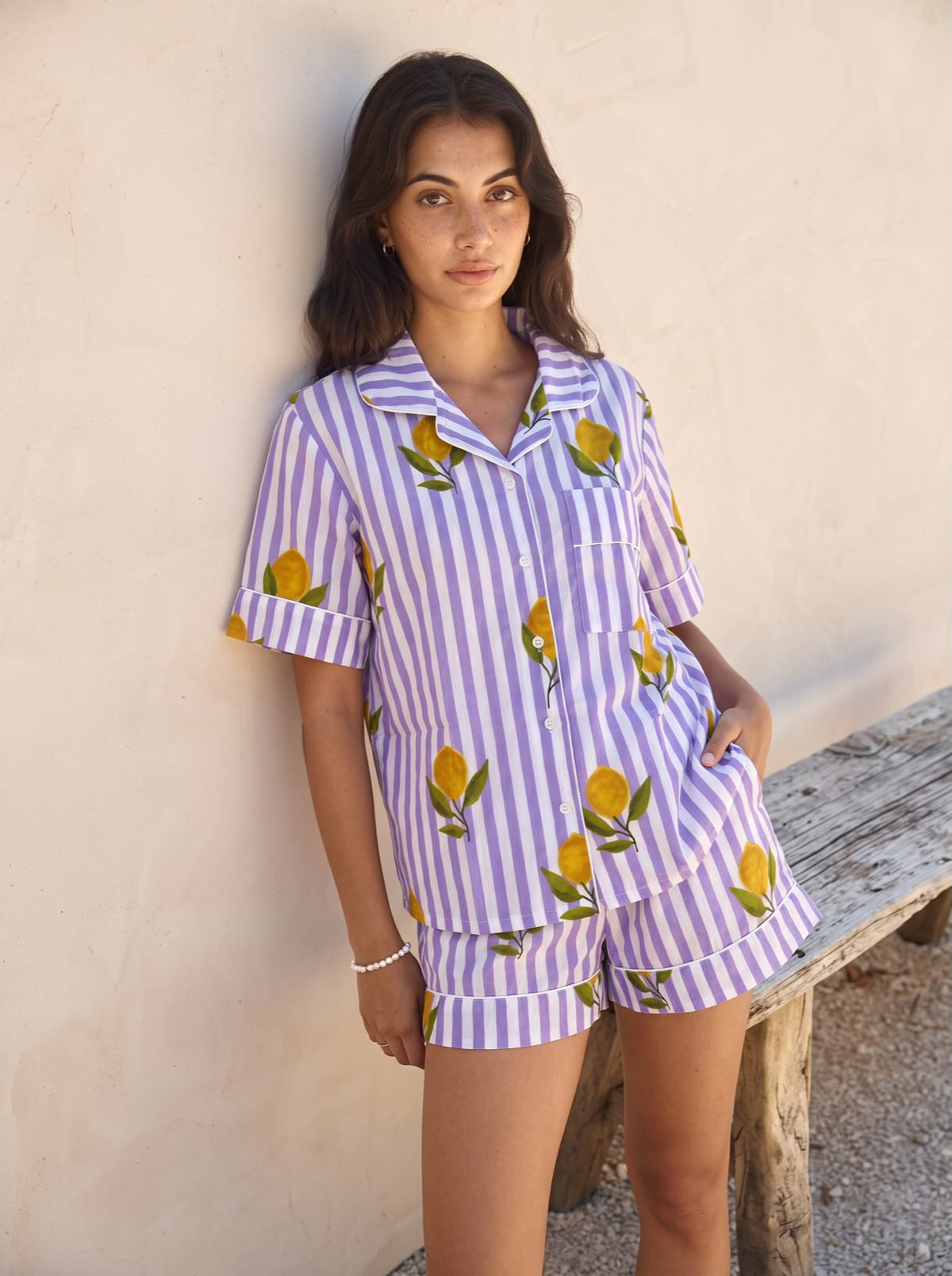Lavender Lemon Pajama Set