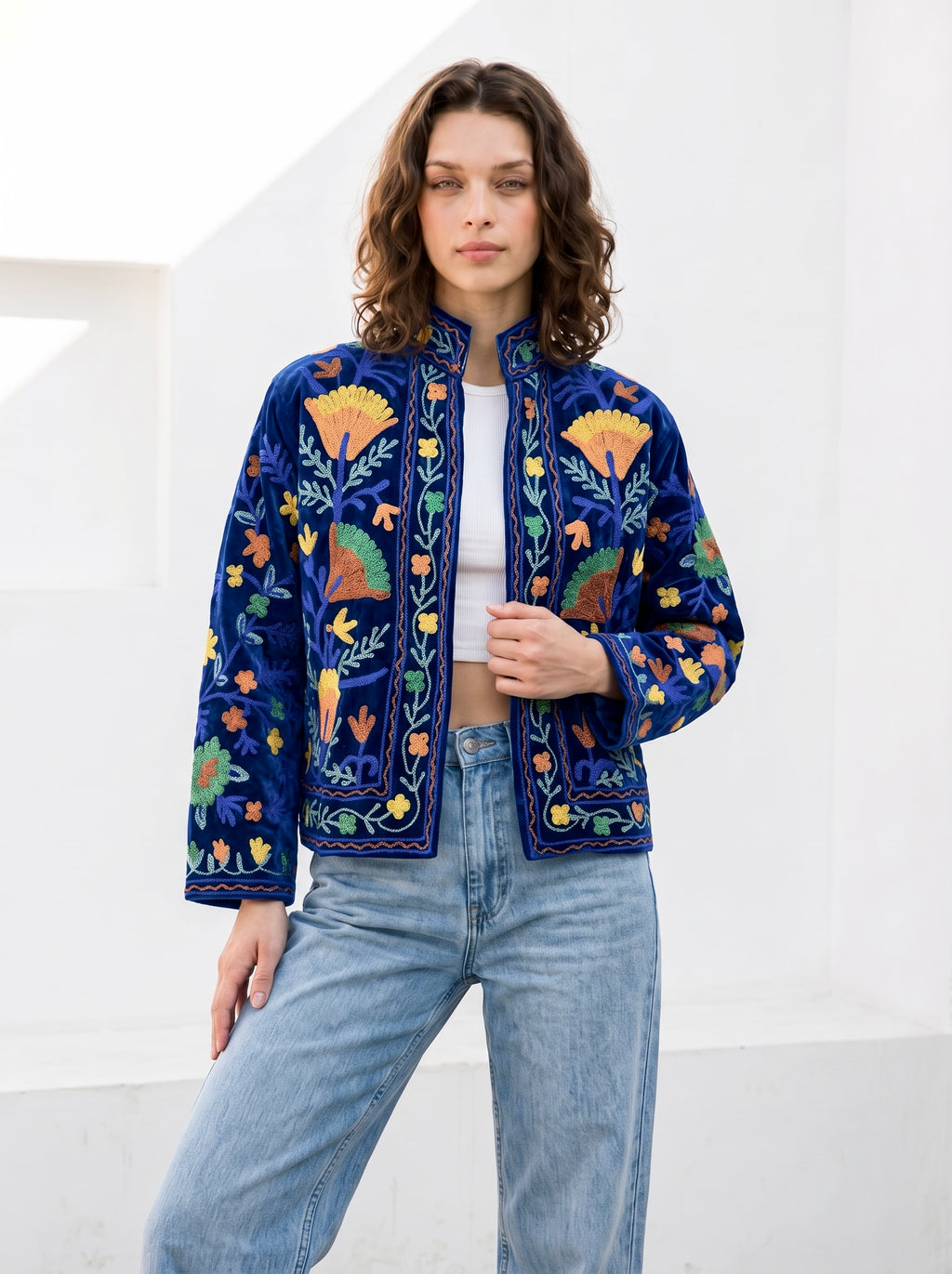 Royal Blue Heritage Embroidered Jacket