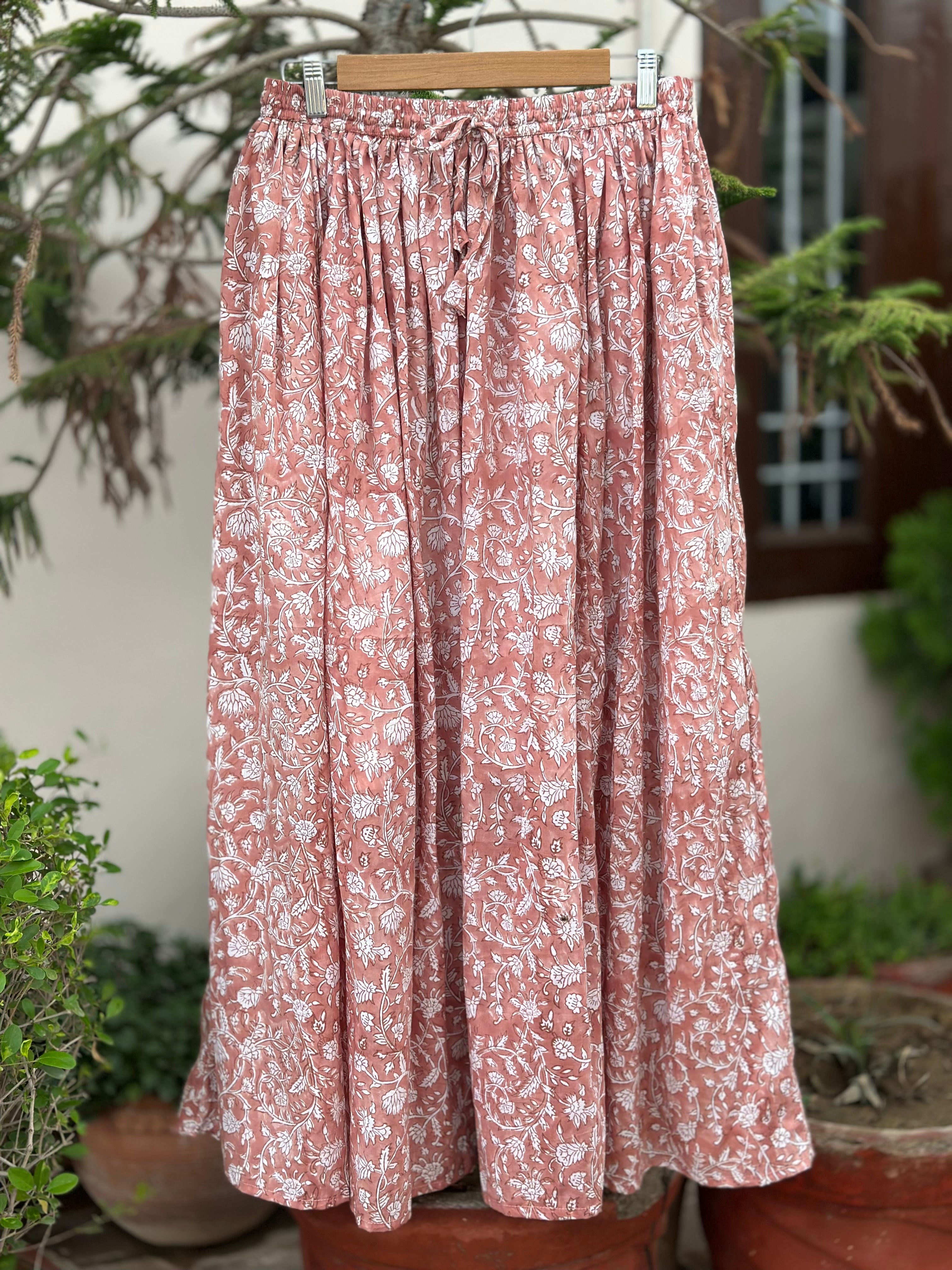 Blush Bloom Cotton Skirt