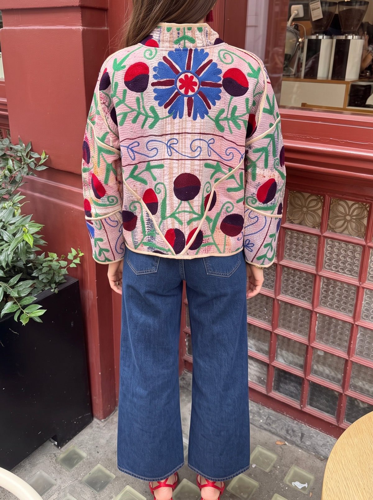 The Garden Bloom Vintage Kantha Suzani Jacket